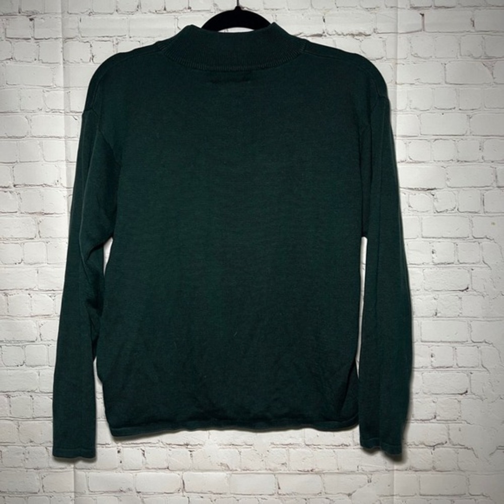 Casual Corner Mock Neck Long Sleeve Sweater Dark Green Size‎ Medium - Picture 3 of 4